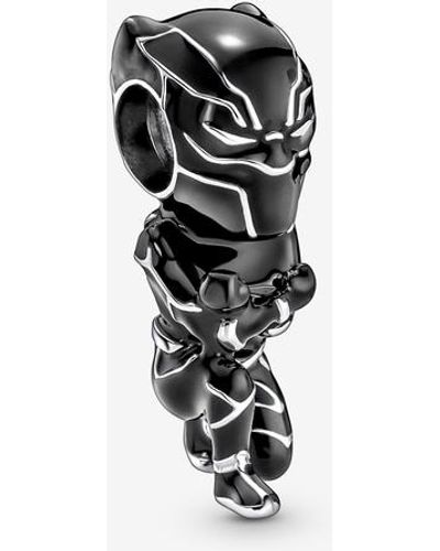 PANDORA X MARVEL Charm "Black Panther" Silber 790783C01 - Schwarz