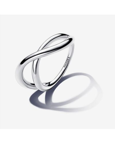 PANDORA Organically Shaped Infinity Ring - White