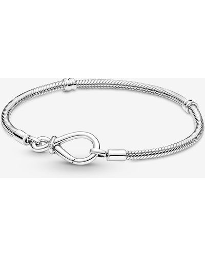 PANDORA Moments Infinity Knot Snake Chain Bracelet - Metallic