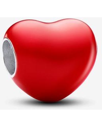 PANDORA Moments Farbwechselnde Versteckte Botschaft Herz Charm aus Sterling Silber - Rot