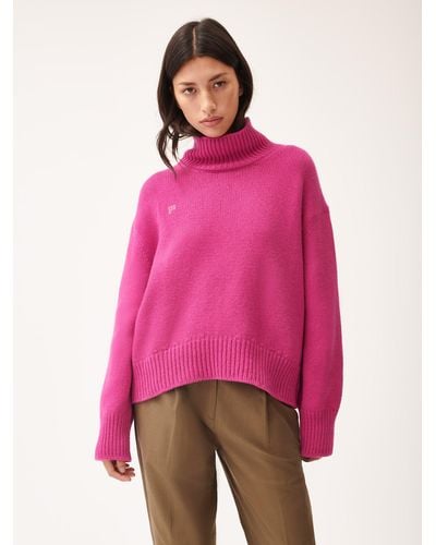 PANGAIA Recycled Cashmere Turtleneck Sweater - Pink