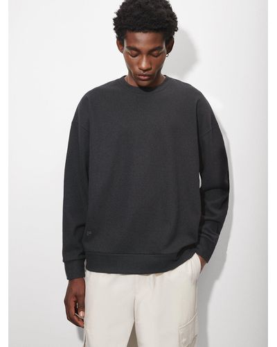 PANGAIA Recycled Wool Jersey Oversized Sweater - Black