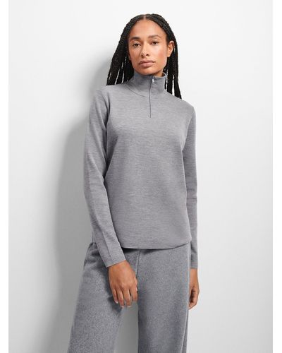 PANGAIA Regenerative Merino Wool Half-zip Sweater - Gray