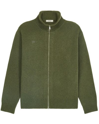 PANGAIA Men's Recycled Cashmere Zip Up Sweater - Green