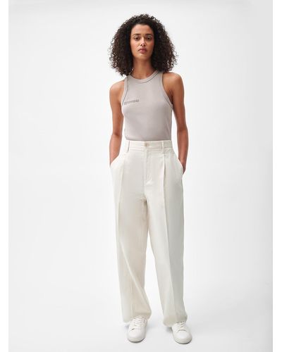 PANGAIA Cotton Linen Pants - White