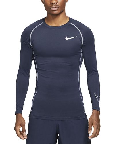 Nike Pro Dri-fit Athletic Top - Blue