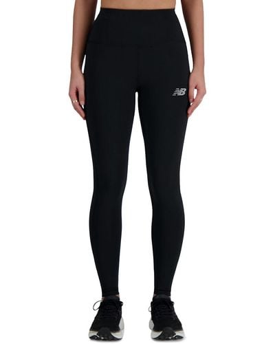 New Balance Wo Sleek High Rise 27in Leggings Wo Sleek High Rise 27in Leggings - Black