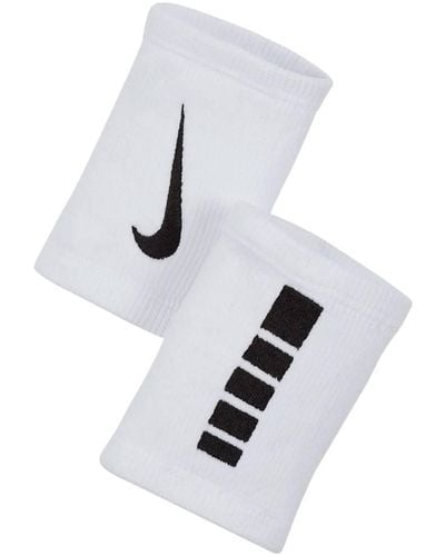 Nike Elite Dbl Wide Wristband Elite Dbl Wide Wristband - White