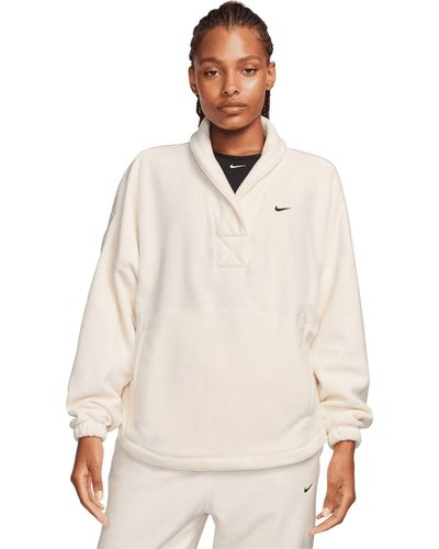 Nike Wo Therma-fit One Fleece Top Wo Therma-fit One Fleece Top - Natural
