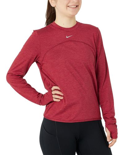 Nike Dri-fit Swift Element Uv Long Sleeve Dri-fit Swift Element Uv Long Sleeve - Red