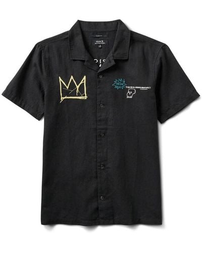 Roark Revival Basquiat Gonzo Camp Collar Shirt Basquiat Gonzo Camp Collar Shirt - Black
