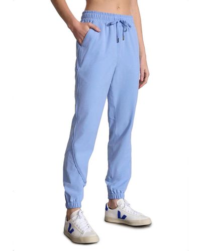 Mpg Wo Rove Core High-rise Paneled Sweatpants Wo Rove Core High-rise Paneled Sweatpants - Blue