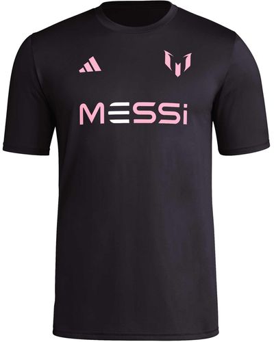 adidas Mens Messi Wordmark Tee Mens Messi Wordmark Tee - Black