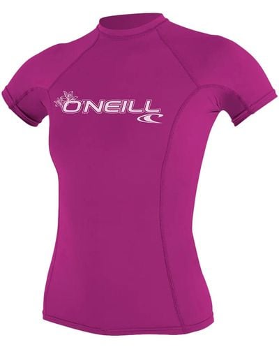 O'neill Sportswear Basic 50plus Short Sleeve Rashg Basic 50plus Short Sleeve Rashg - Purple