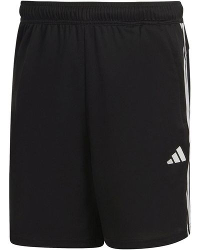 adidas 3 Stripe Essentials Pique Training Shorts - Black
