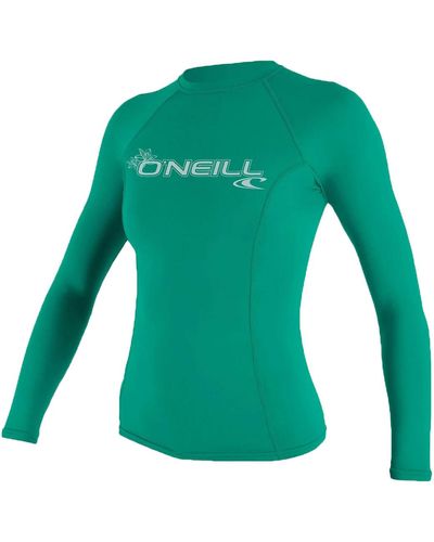 O'neill Sportswear Basic 50plus Long Sleeve Rashg Basic 50plus Long Sleeve Rashg - Green