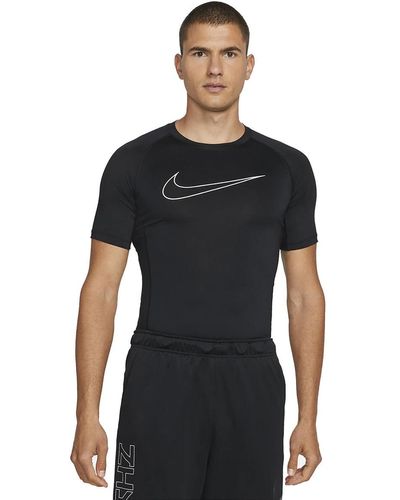 Nike Pro Dri-fit Tight Fit Short-sleeve Top - Black