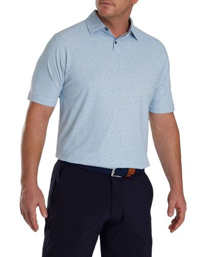 Footjoy Tweed Texture Stretch Shirt Tweed Texture Stretch Shirt - Blue
