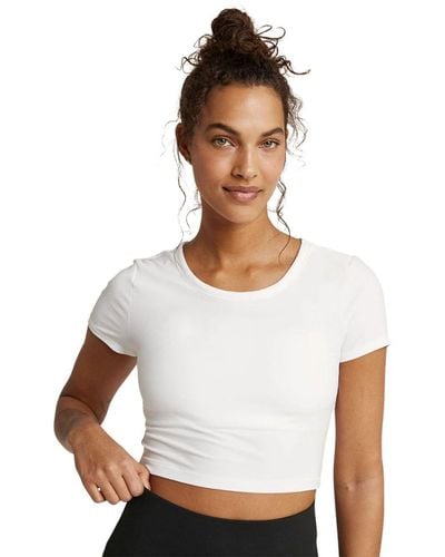 Beyond Yoga Featherweight Perspective Cropped Tee Featherweight Perspective Cropped Tee - White