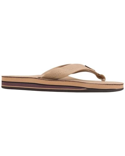 Rainbow Sandals Double Layer Leather Double Layer Leather - Brown