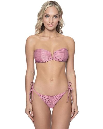 Pilyq Ruched Bandeau - Pink