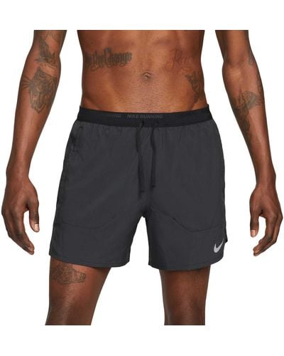 Nike Mens Dri-fit Stride 5 Inch Brief-lined Running Shorts Mens Dri-fit Stride 5 Inch Brief-lined Running Shorts - Blue