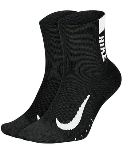 Nike Running Ankle Socks - 2 Packs - Black
