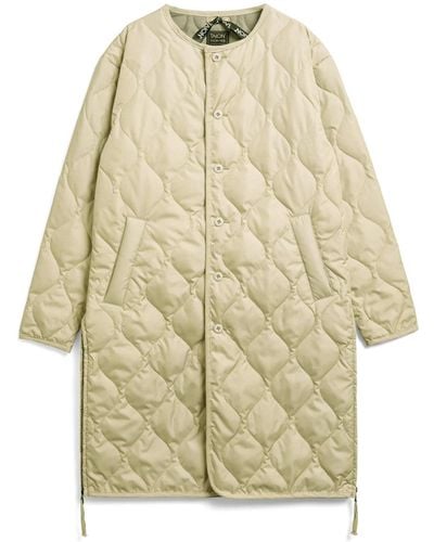 Taion Military Crew Neck Down Coat - Natural