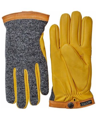 Yellow Hestra Gloves for Women | Lyst