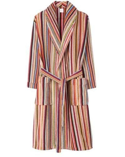 Paul Smith Stripe-print Cotton-towelling Dressing Gown - Multicolor