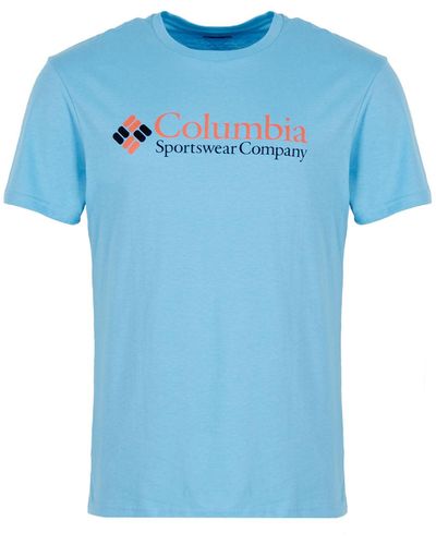 Columbia Csc Basic Logo Short Sleeve T-shirt - Blue