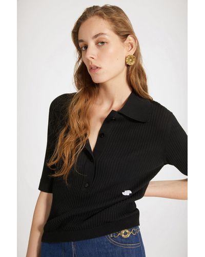 Patou Knit Polo Shirt - Black
