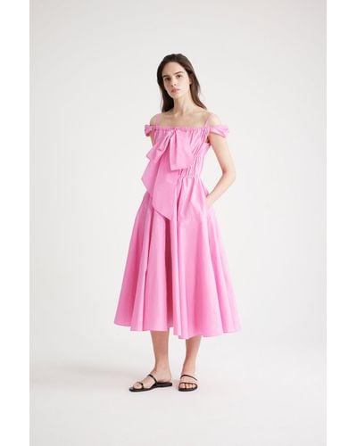 Patou Cocktail Midi Dress - Pink