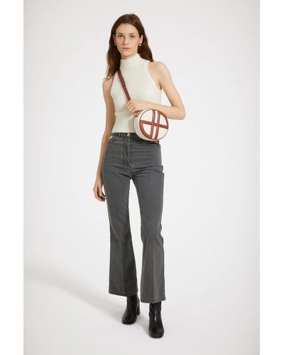 Patou Pantalon évasé en denim bio - Gris