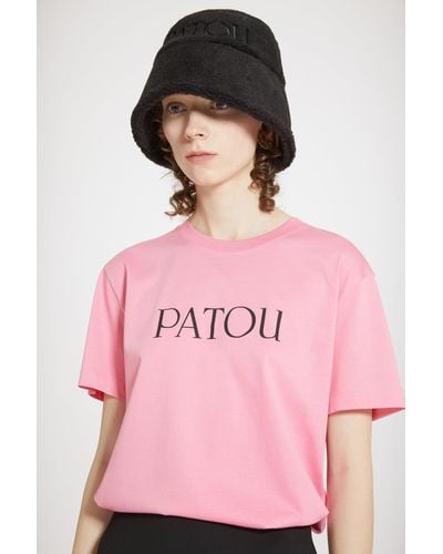 Patou Logo T-shirt In Organic Cotton - Pink