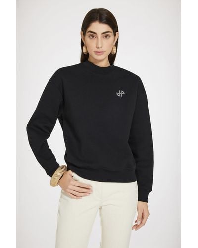 Patou Verziertes -Sweatshirt aus Bio-Baumwolle - Schwarz
