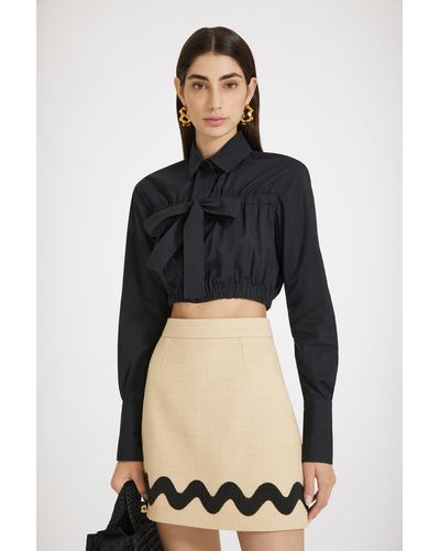 Patou Wave Mini Skirt - Black