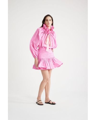 Patou Ruffle Mini Skirt - Pink