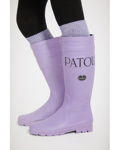 Patou X Le Chameau Rubber Boots - Purple