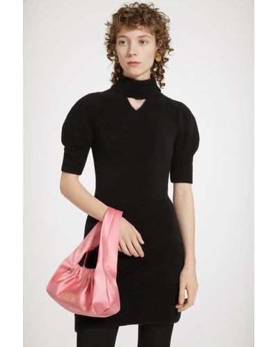 Patou Cut-out Mini Dress In Sustainable Alpaca Blend - Black