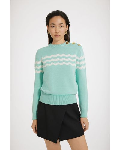 Patou Wave Sweater - Green