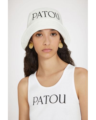 Patou コットン パトゥ バケットハット - ホワイト
