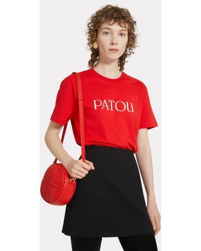 Patou オーガニックコットン パトゥロゴtシャツ - レッド