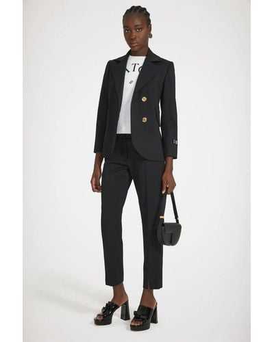 Patou Belted Tailored Jacket - Black