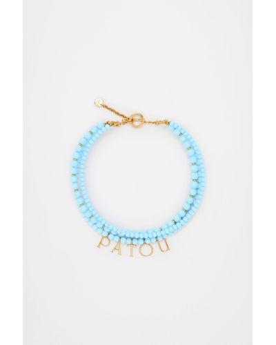 Patou Coloured Glass-bead Necklace - Blue
