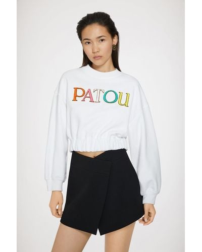 Patou Cropped Sweatshirt - White