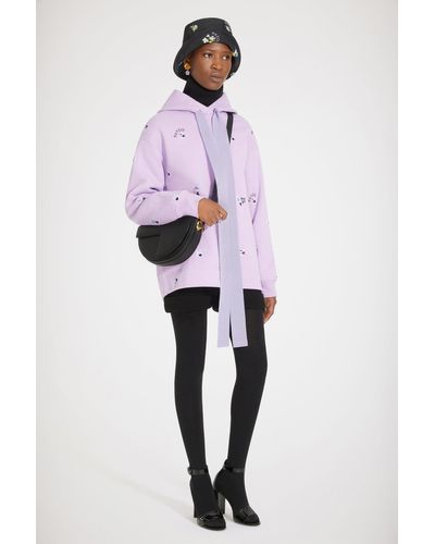 Patou Embroidered Hoodie - Purple