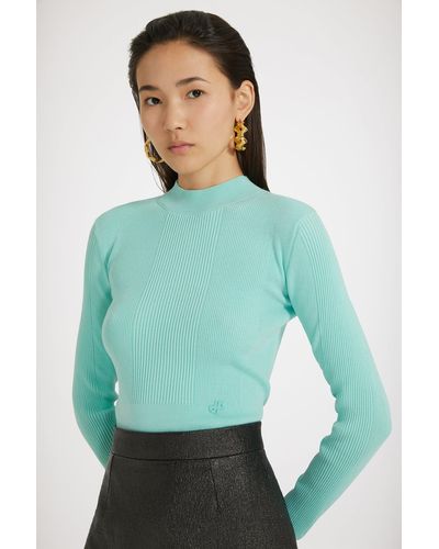 Patou Ribbed Sweater - Green