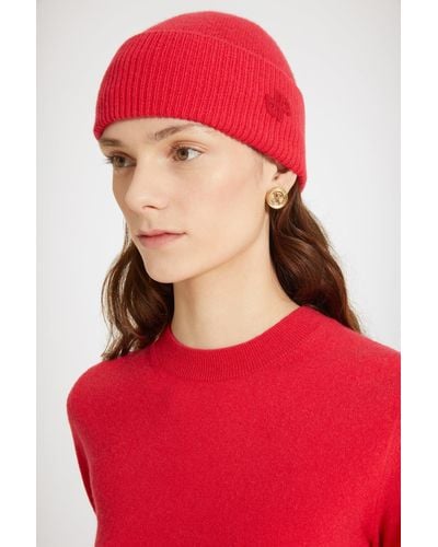 Patou Jp Beanie In Sustainable Wool And Cashmere - Red
