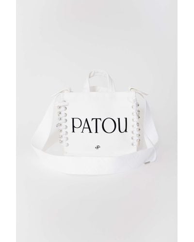 Patou Upcycling Canvas-Shopper aus Bio-Baumwolle - Weiß